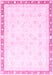 Machine Washable Oriental Pink Traditional Rug, wshabs3678pnk