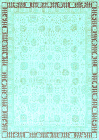 Oriental Light Blue Traditional Rug, abs3678lblu