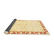 Sideview of Abstract Sun Yellow Modern Rug, abs3679