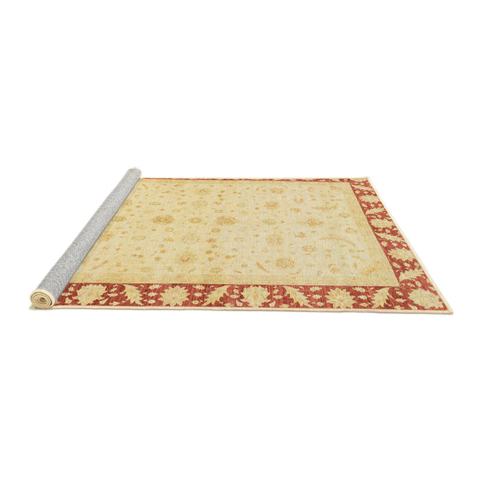 Sideview of Machine Washable Abstract Sun Yellow Rug, wshabs3679