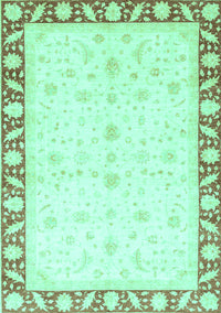 Abstract Turquoise Modern Rug, abs3679turq