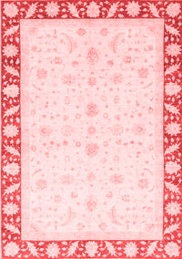 Abstract Red Modern Rug, abs3679red