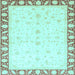 Square Abstract Light Blue Modern Rug, abs3679lblu