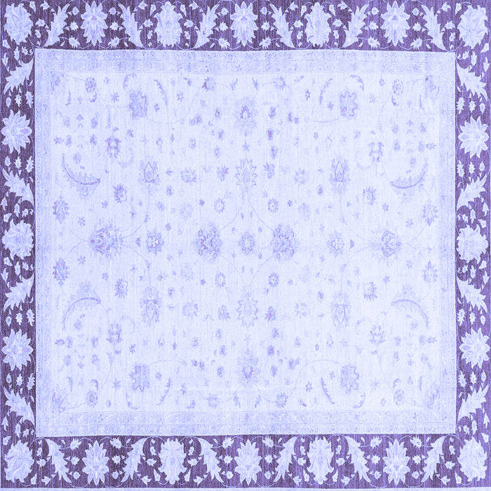 Square Abstract Blue Modern Rug, abs3679blu