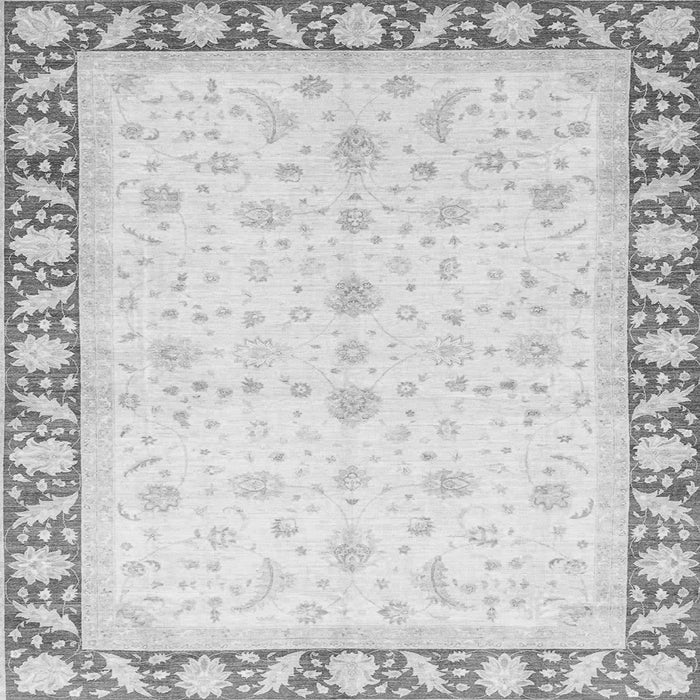 Square Machine Washable Abstract Gray Modern Rug, wshabs3679gry