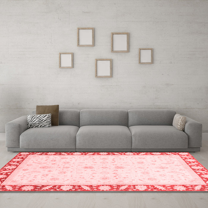 Modern Red Washable Rugs