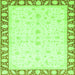 Square Abstract Green Modern Rug, abs3679grn
