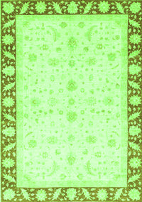 Abstract Green Modern Rug, abs3679grn