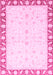 Machine Washable Abstract Pink Modern Rug, wshabs3679pnk