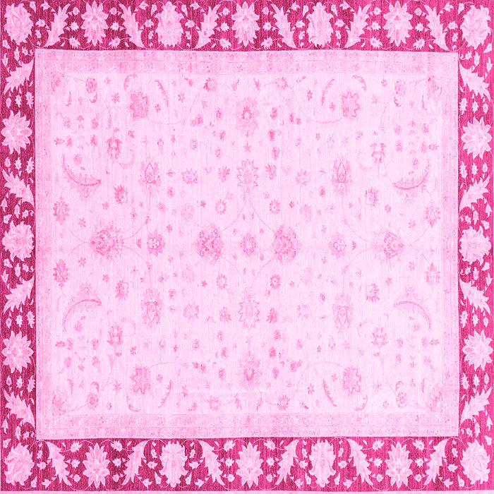 Square Abstract Pink Modern Rug, abs3679pnk