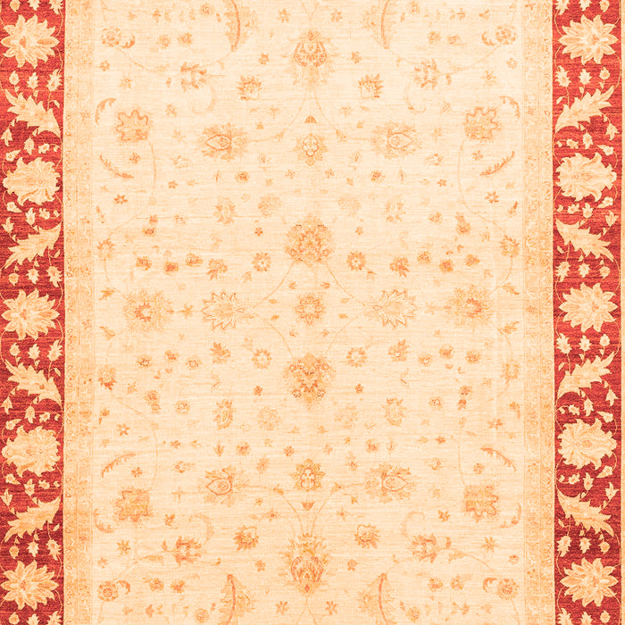 Machine Washable Abstract Orange Modern Area Rugs, wshabs3679org