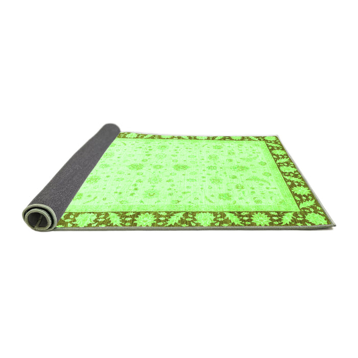 Sideview of Abstract Green Modern Rug, abs3679grn