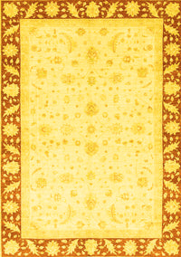 Abstract Yellow Modern Rug, abs3679yw