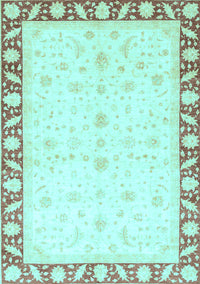 Abstract Light Blue Modern Rug, abs3679lblu