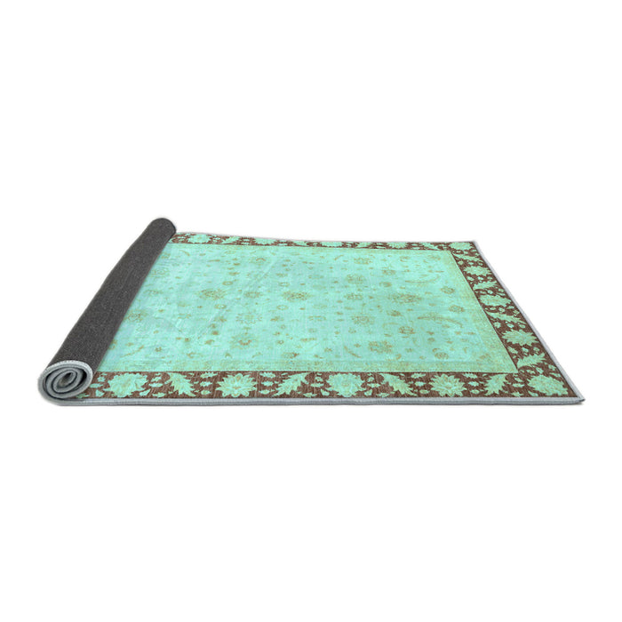 Sideview of Abstract Light Blue Modern Rug, abs3679lblu