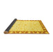 Sideview of Abstract Yellow Modern Rug, abs3679yw