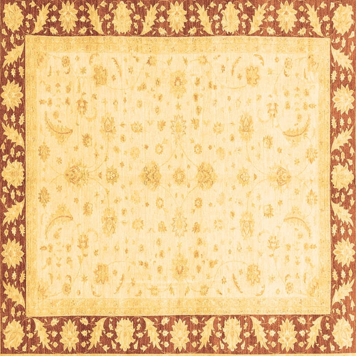 Square Machine Washable Abstract Brown Modern Rug, wshabs3679brn