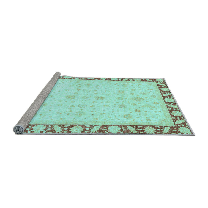 Sideview of Machine Washable Abstract Light Blue Modern Rug, wshabs3679lblu