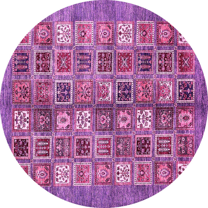 Round Abstract Pink Modern Rug, abs367pnk