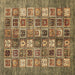 Square Machine Washable Abstract Brown Modern Rug, wshabs367brn