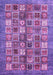 Machine Washable Abstract Purple Modern Area Rugs, wshabs367pur