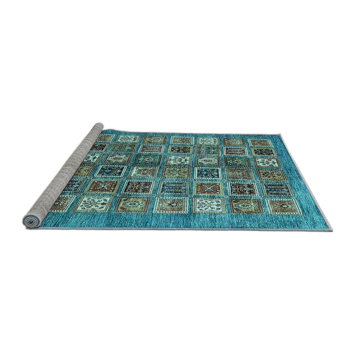Sideview of Machine Washable Abstract Light Blue Modern Rug, wshabs367lblu