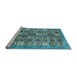 Sideview of Machine Washable Abstract Light Blue Modern Rug, wshabs367lblu