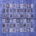 Square Abstract Blue Modern Rug, abs367blu