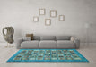 Machine Washable Abstract Light Blue Modern Rug in a Living Room, wshabs367lblu