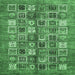 Square Abstract Emerald Green Modern Rug, abs367emgrn