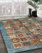 Machine Washable Abstract Dark Brown Rug in a Family Room, wshabs367