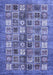 Machine Washable Abstract Blue Modern Rug, wshabs367blu