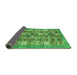 Sideview of Abstract Green Modern Rug, abs367grn