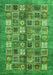 Machine Washable Abstract Green Modern Area Rugs, wshabs367grn