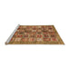 Sideview of Machine Washable Abstract Orange Modern Area Rugs, wshabs367org