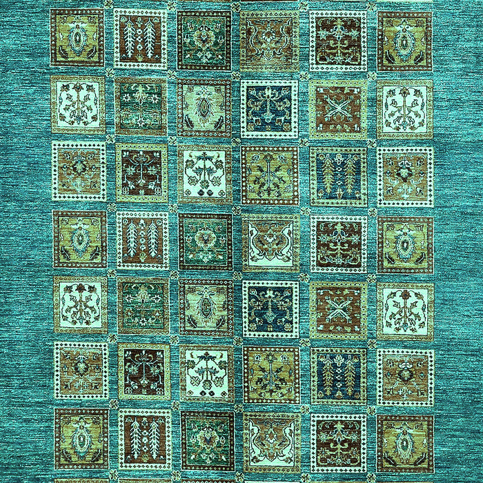 Abstract Turquoise Modern Rug, abs367turq