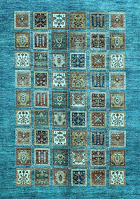 Abstract Light Blue Modern Rug, abs367lblu