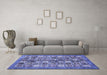 Machine Washable Abstract Blue Modern Rug in a Living Room, wshabs367blu