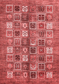 Abstract Red Modern Rug, abs367red