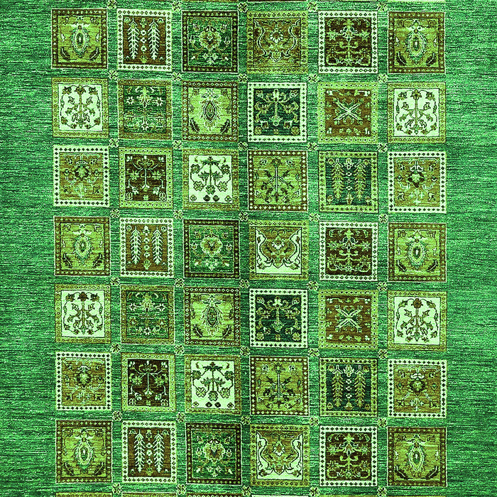 Abstract Green Modern Rug, abs367grn