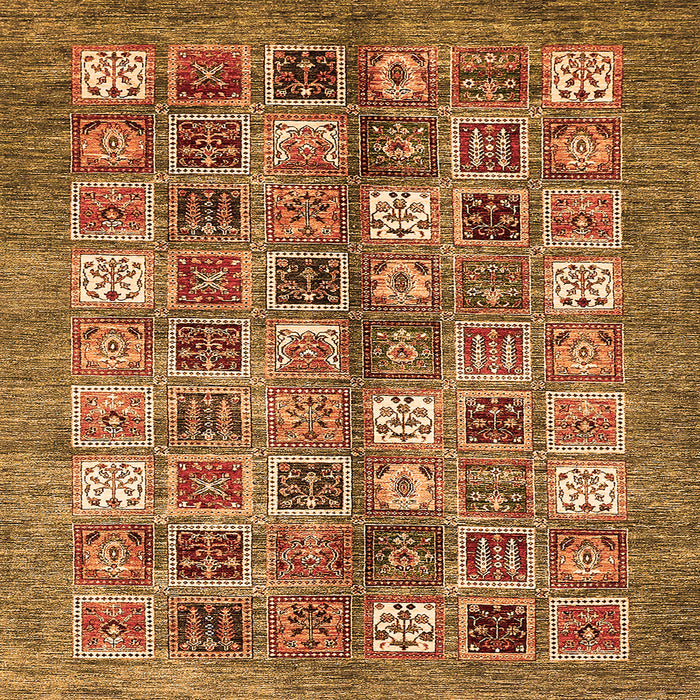 Square Abstract Orange Modern Rug, abs367org