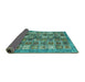 Sideview of Abstract Turquoise Modern Rug, abs367turq