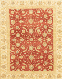 Machine Washable Abstract Orange Red Rug, wshabs3680