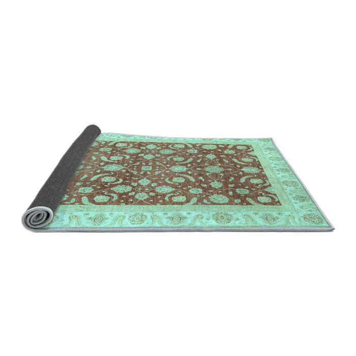 Sideview of Oriental Light Blue Traditional Rug, abs3680lblu