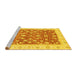 Sideview of Machine Washable Oriental Yellow Traditional Rug, wshabs3680yw