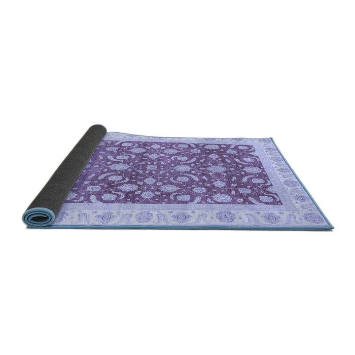 Sideview of Oriental Blue Traditional Rug, abs3680blu