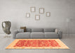 Machine Washable Oriental Orange Traditional Area Rugs in a Living Room, wshabs3680org