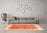 Machine Washable Oriental Orange Traditional Rug, wshabs3680org