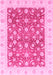 Machine Washable Oriental Pink Traditional Rug, wshabs3680pnk