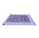 Sideview of Machine Washable Oriental Blue Traditional Rug, wshabs3680blu